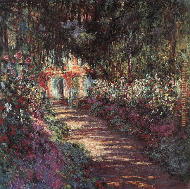 The garden in flower painting - Claude Monet The garden in flower art painting
